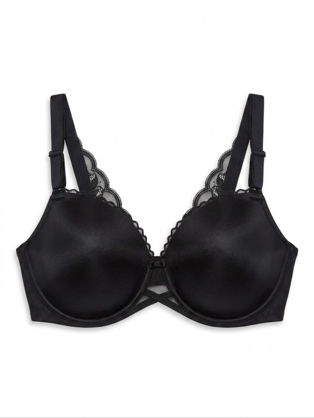 Paramour by Felina Black Full Coverage Underwire Lace Strap Bra |  Size  38DDD